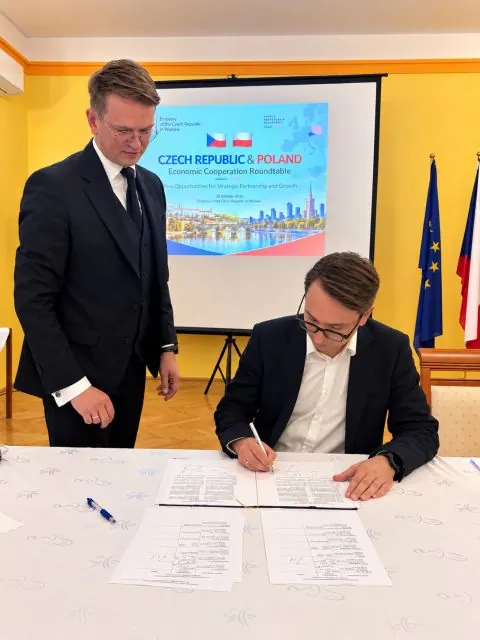 Podpisanie listu intencyjnego w Ambasadzie Republiki Czeskiej w Warszawie, 20 października 2026 r.