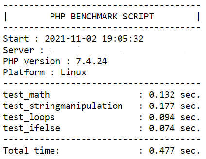 PHP Benchmark Script