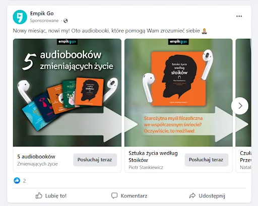 Facebook, reklama sklepu Empik