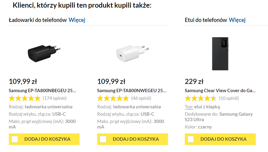 euro.com.pl – przykład cross-sellingu