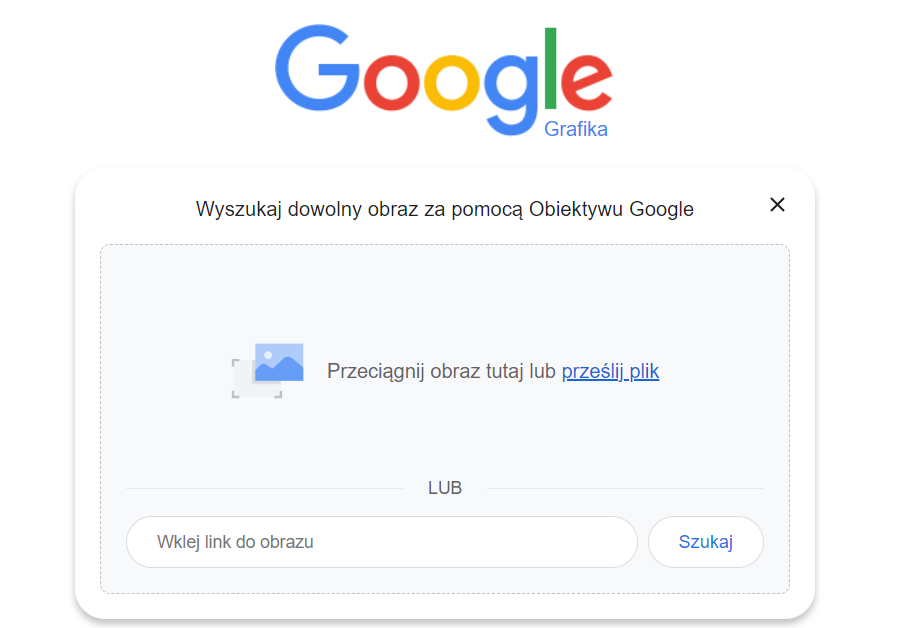 Google Grafika – wyszukiwanie za pomocą adresu zdjęcia
