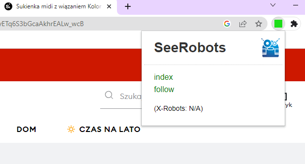 SeeRobots – analiza na przykładzie sinsay.com