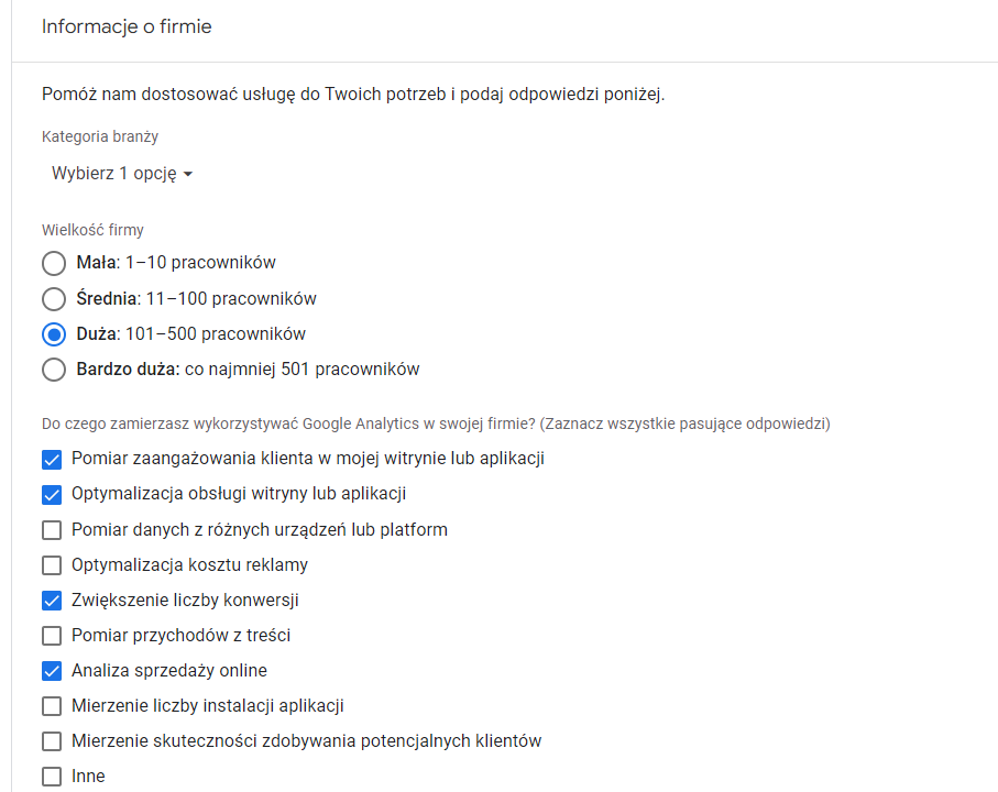 Poradnik tworzenia usługi Google Analytics 4 - krok 2