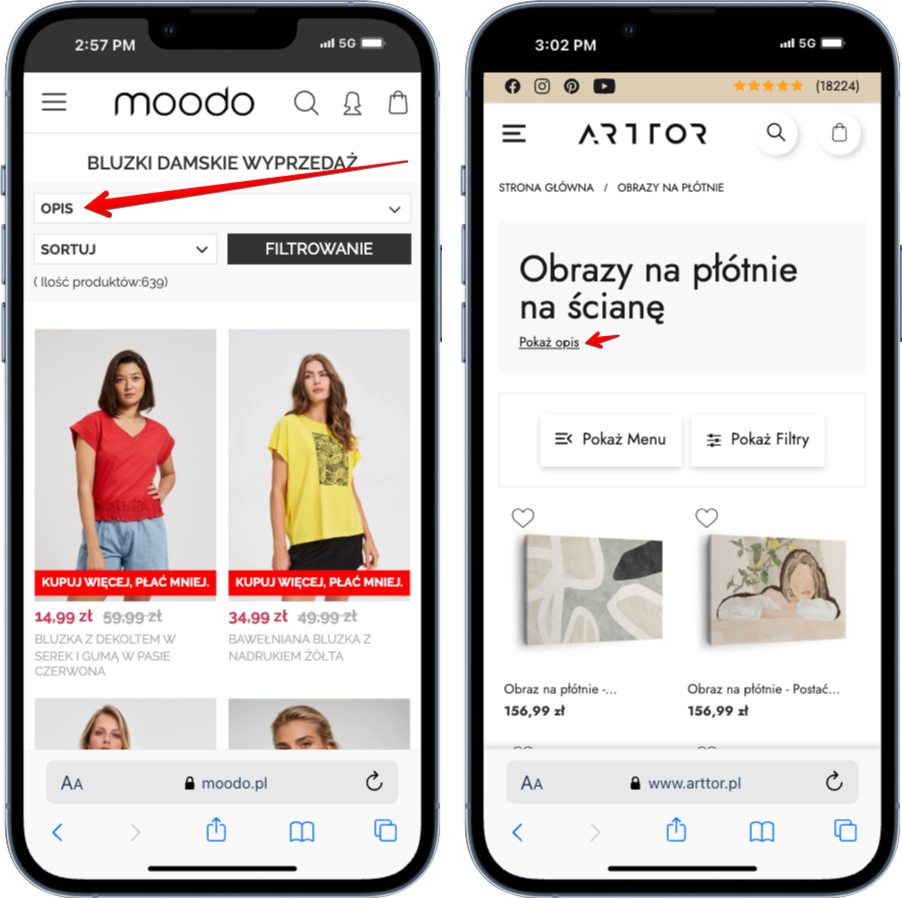 Ukrywanie ważnych treści dla SEO