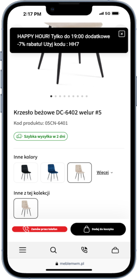 Zbyt małe elementy klikalne