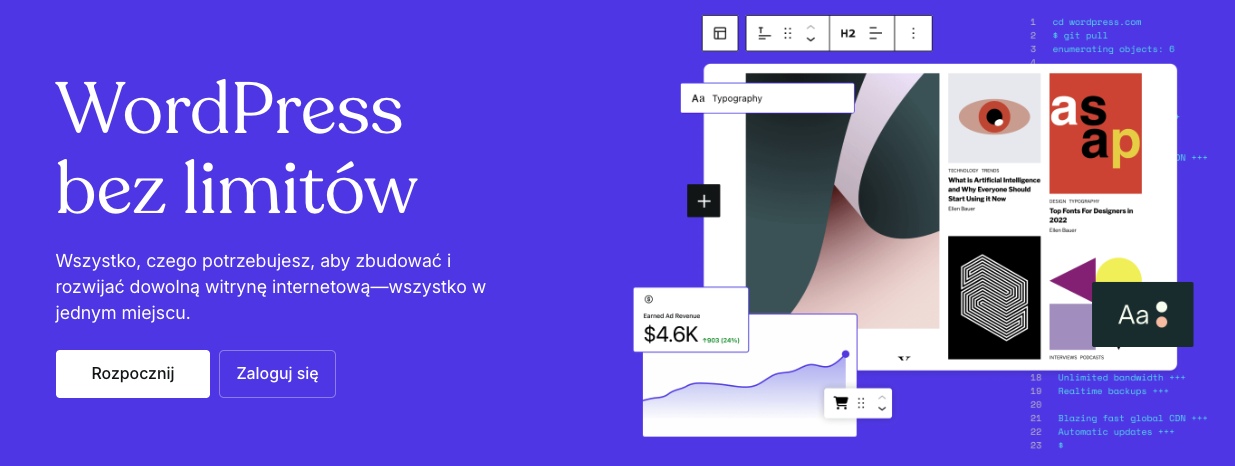 wordpress.com – panel startowy