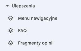 Google Search Console – zakładka Ulepszenia